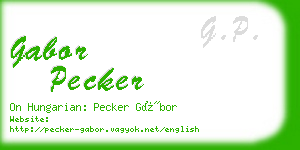 gabor pecker business card